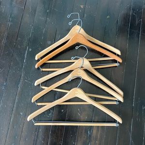 Set of 5 Vintage Wood Hangers 1960’s Wood Hangers